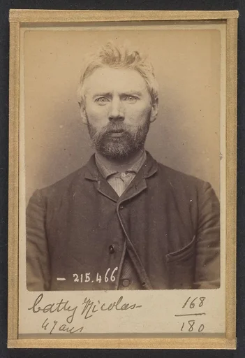 Catty. Nicolas, Pierre, François. 47 ans, né à Fressenneville (Somme). Mécanicien. Anarchiste. 10/3/94.