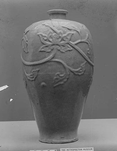 南宋  官窯青磁長頸瓶|Vase