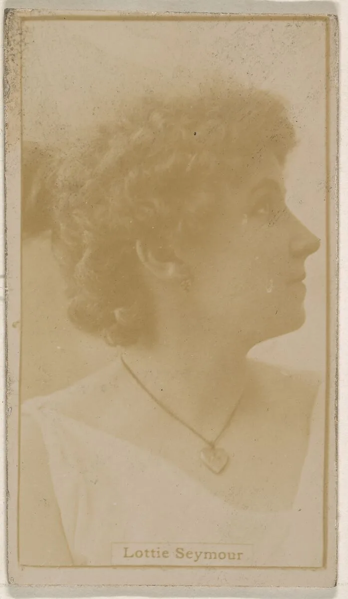 Lottie Seymour, from the Actresses series (N245) issued by Kinney Brothers to promote Sweet Caporal Cigarettes — Kinney Brothers Tobacco Company