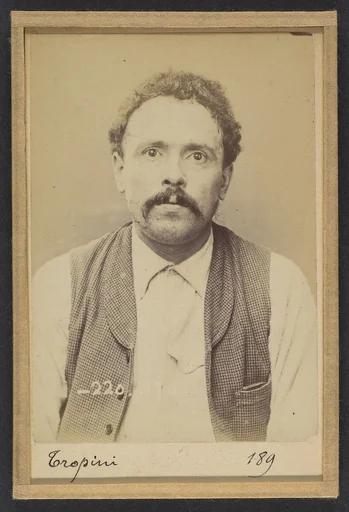 Tropini. Esprit, Antoine. 35 ans, né à San-Bueri (Italie). Tourneur. Anarchiste. 2/7/94.