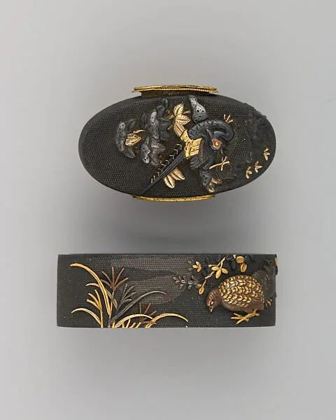 Sword-Hilt Collar and Pommel (Fuchigashira) — Unknown