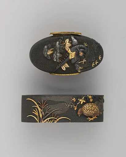Sword-Hilt Collar and Pommel (Fuchigashira)