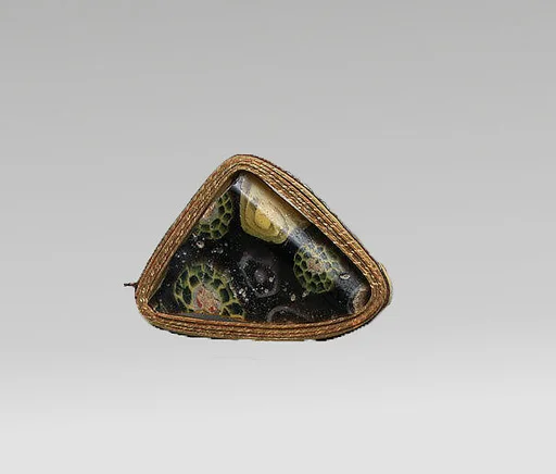 Glass mosaic carinated bowl fragment