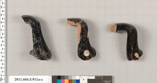 Terracotta fragments of kylikes (drinking cups)