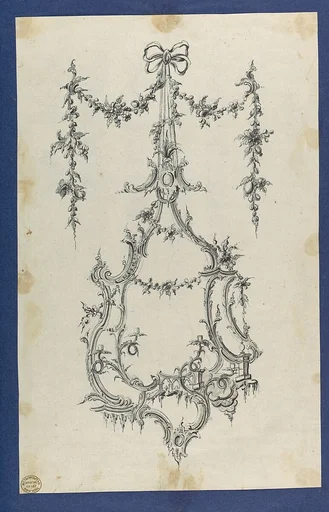 Mirror with Sconces, in Chippendale Drawings, Vol. I