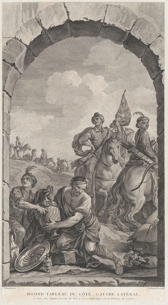The Chapel of the Enfants-Trouvés in Paris: La Suite des rois mages: cavaliers — Charles Joseph Natoire|Etienne Fessard