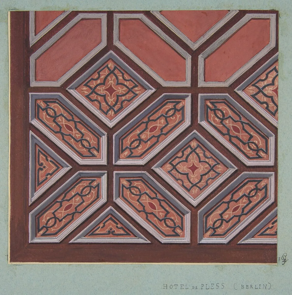 Design for Ceiling Decoration Hôtel de Pless, Berlin — Jules-Edmond-Charles Lachaise|Eugène-Pierre Gourdet