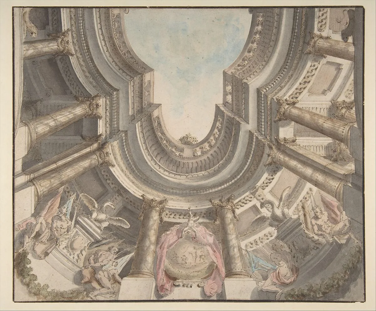 Design for a Trompe L'Oeil Ceiling — Flaminio Innocenzo Minozzi