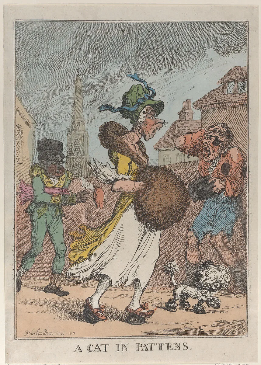 A Cat in Pattens — Thomas Rowlandson