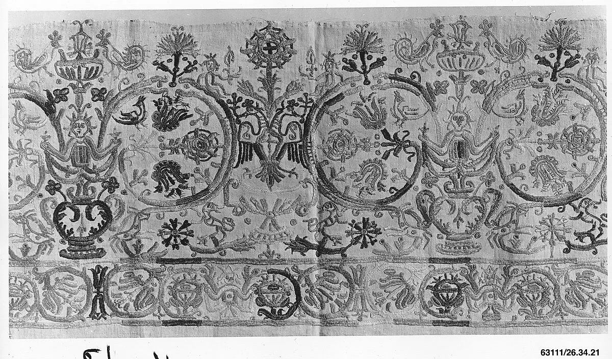 Portion of a dress border — Unknown