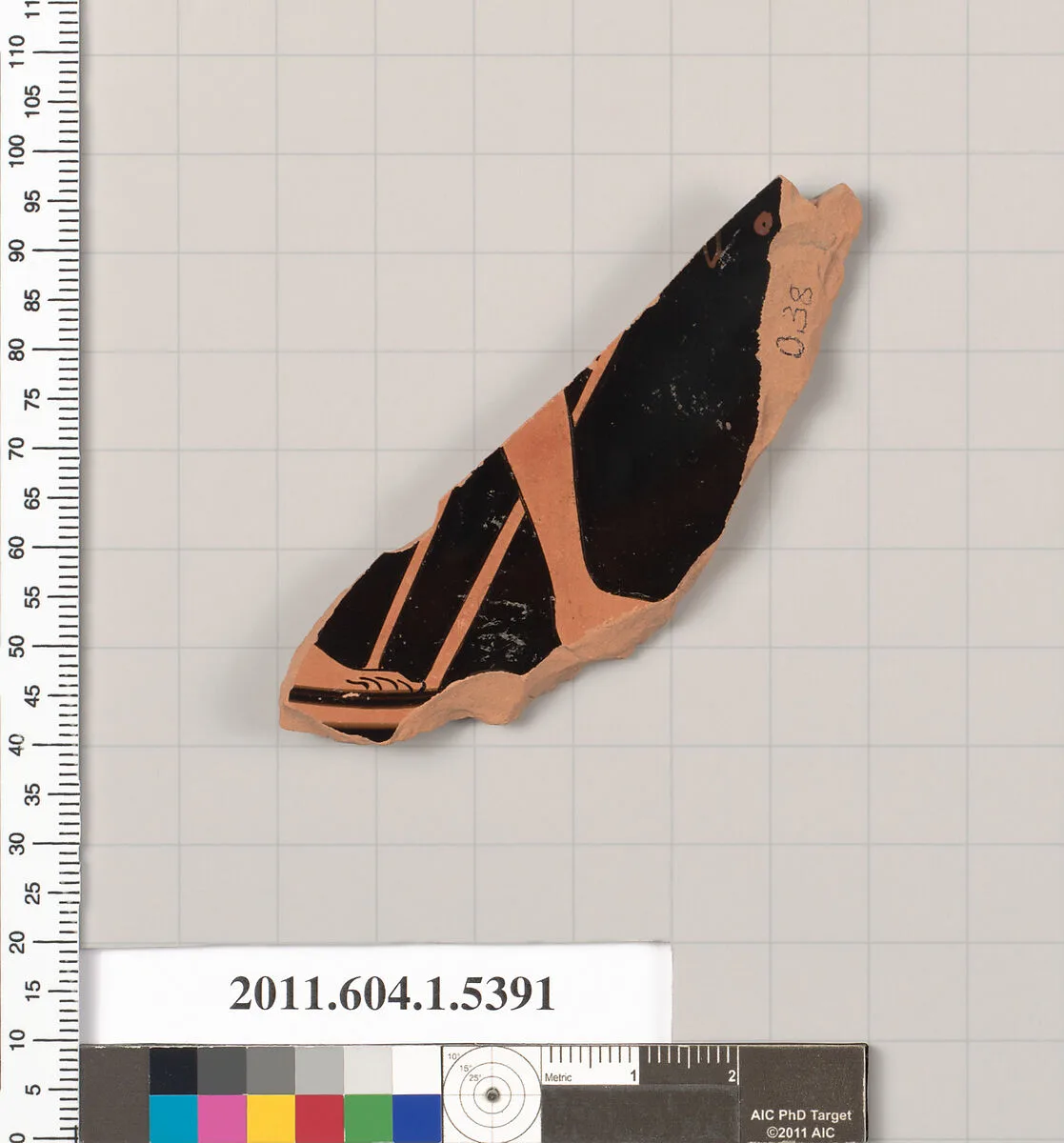 Terracotta fragment of a kylix (drinking cup) — Unknown