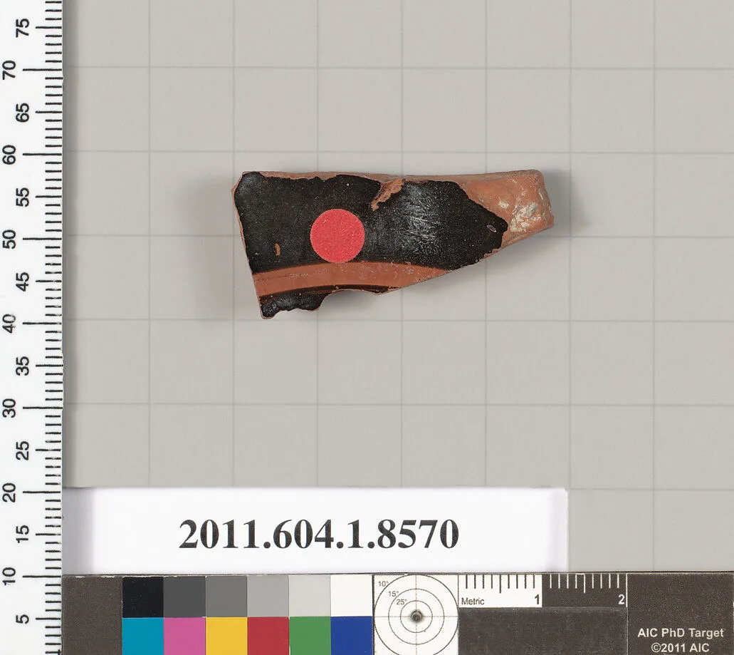 Terracotta fragment of a stemless kylix (drinking cup) — Unknown
