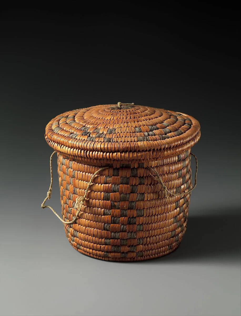 Cylindrical Coil Basket and Lid — Unknown