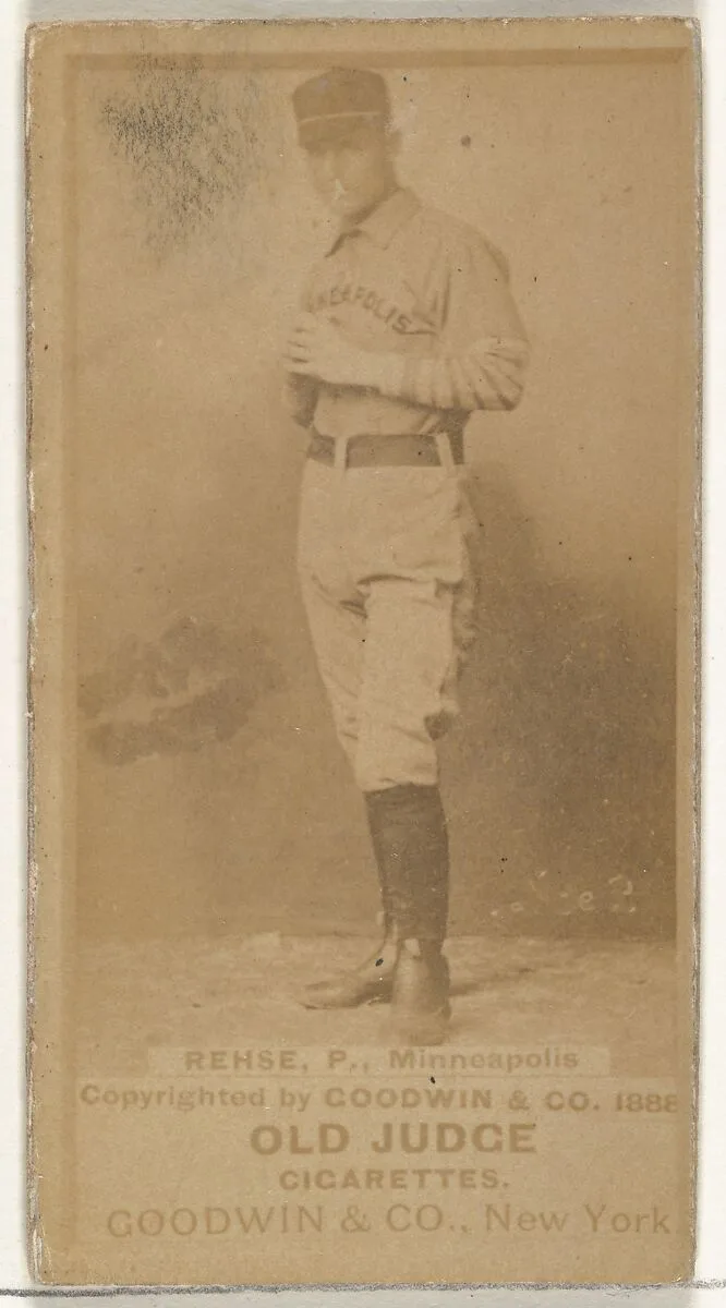 Rehse, Pitcher, Minneapolis, from the Old Judge series (N172) for Old Judge Cigarettes — Goodwin & Company