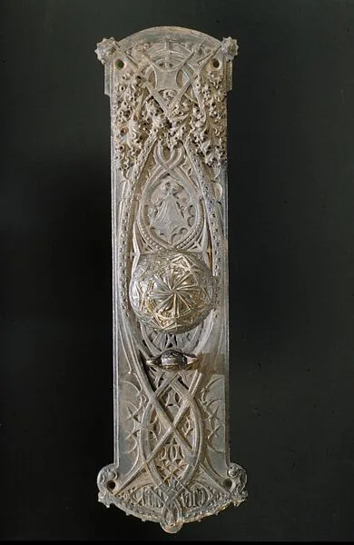 Doorplate, knob, and lock for Guaranty Building, Buffalo — Louis Henry Sullivan|Yale and Towne Manufacturing Company