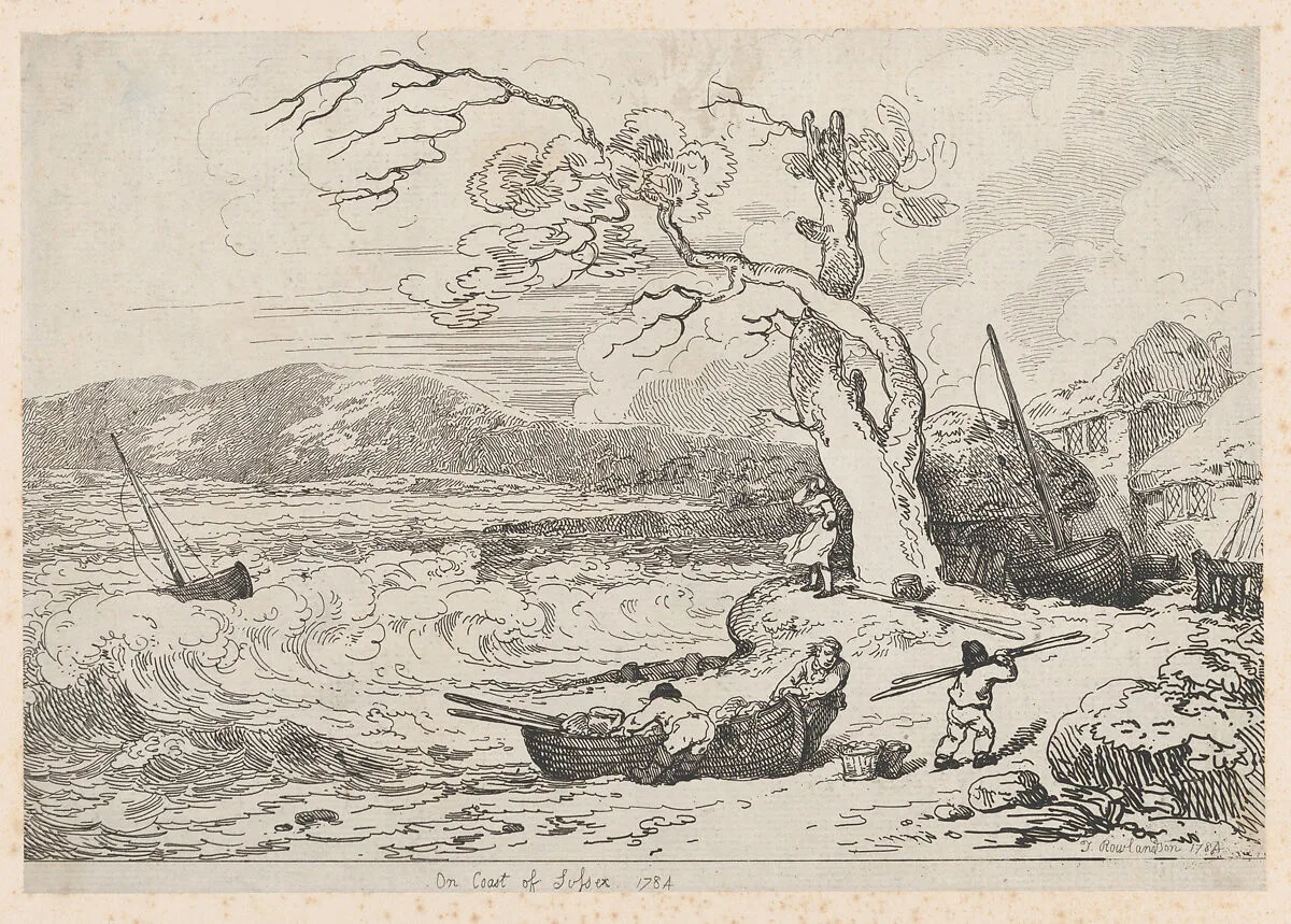 On Coast of Sussex — Thomas Rowlandson
