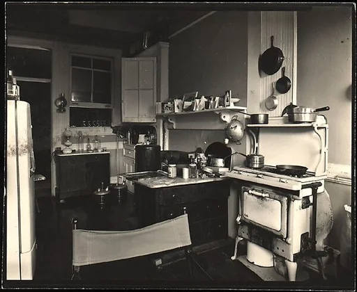 [Interior View of Walker Evans's Apartment at 441 East 92nd Street Showing Kitchen Area, New York City]