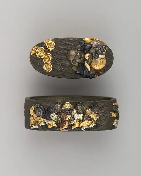 Sword-Hilt Collar and Pommel (Fuchigashira) — Unknown