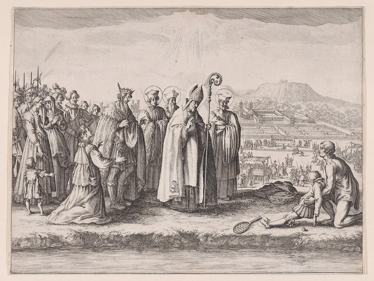 Saint Mansuy, pièce appelée aussi Saint Mansuet ou La Raquette (Saint Mansuy, piece also called Saint Mansuet or The Racket) — Jacques Callot