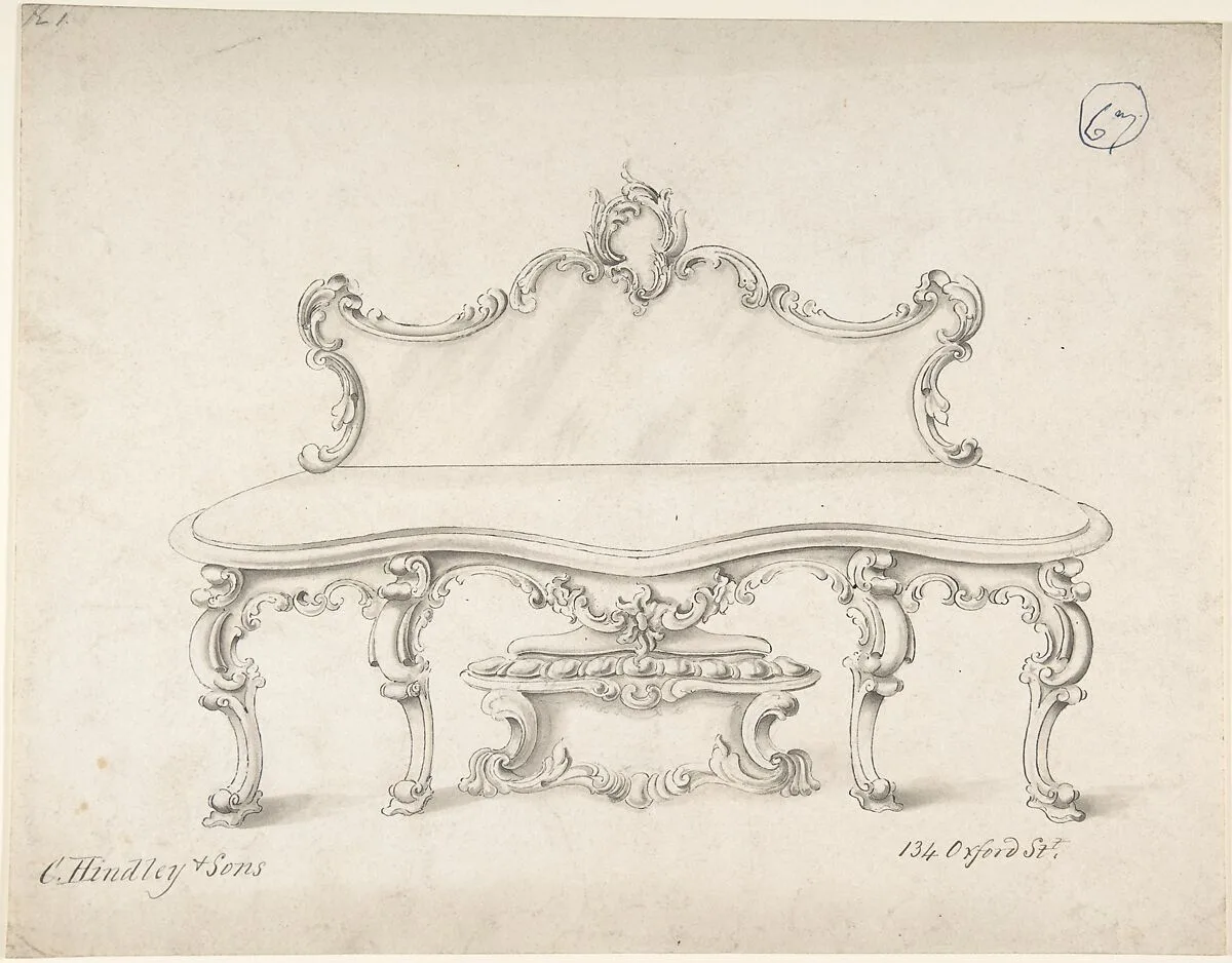 Design for a Loveseat — Charles Hindley and Sons