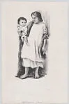A Mexican woman standing holding a child on her hip — Celia Calderón de la Barca