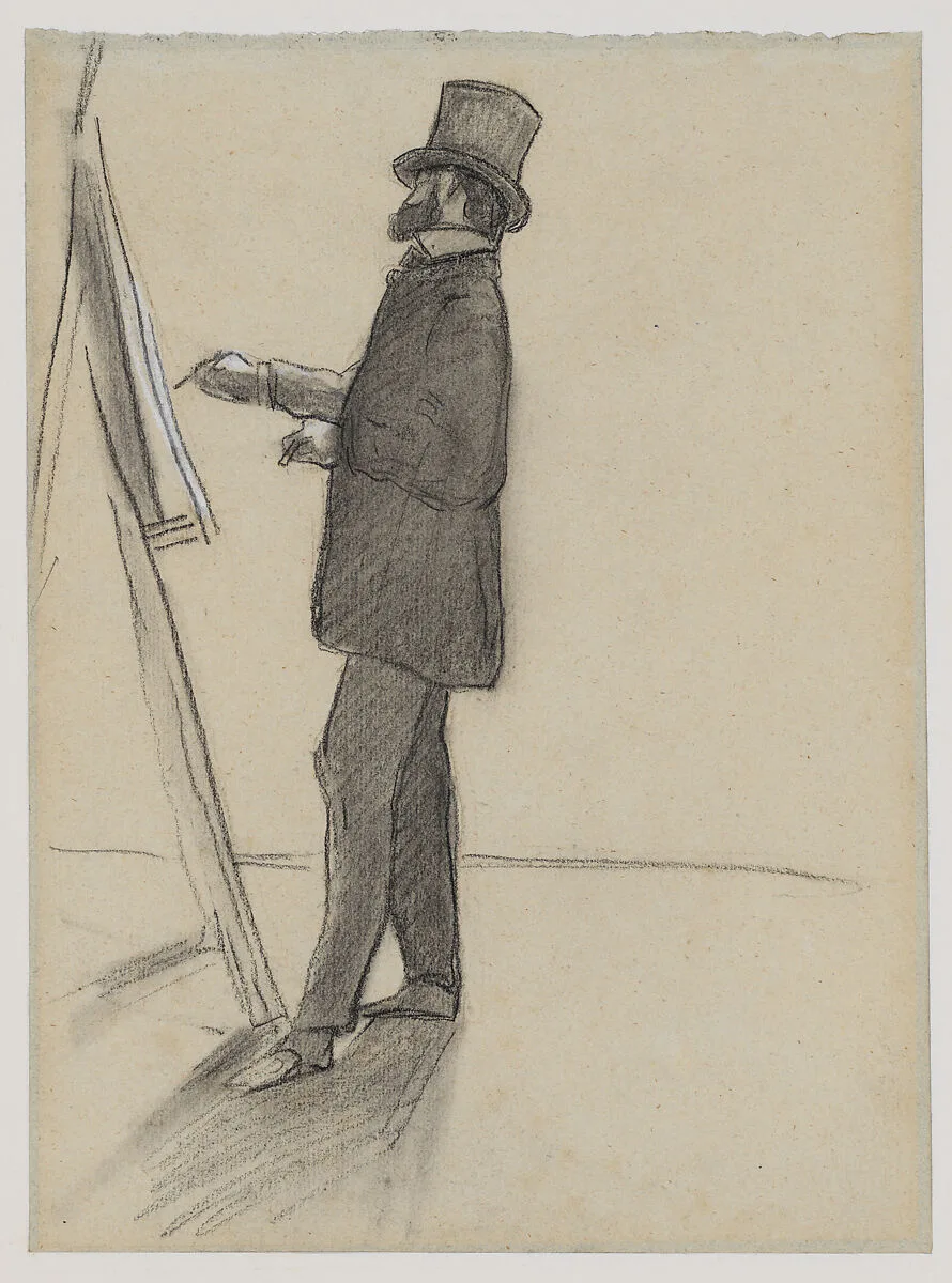 Manet and his Easel — Jean-Frédéric Bazille