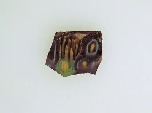 Glass mosaic dish fragment