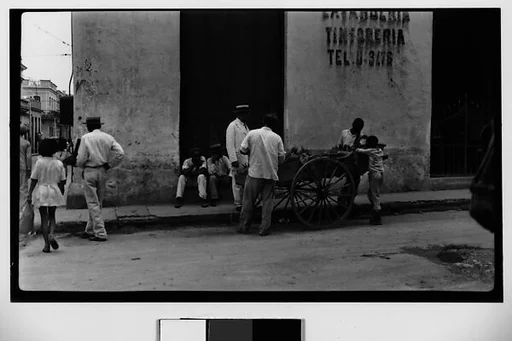 [Street Scene with Pineapple Cart, Havana]