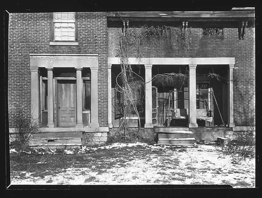 [Greek Revival House with Overhanging Branches and Weeds, Near Ballston Spa, New York]