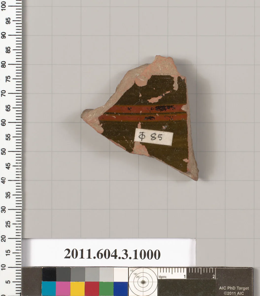 Terracotta fragment of a lekanis (covered dish)? — Unknown