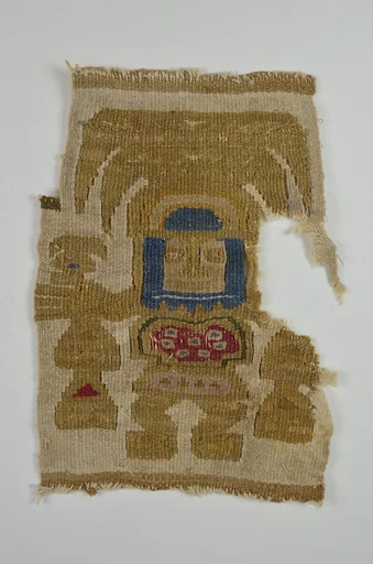 Tapestry Fragment with Plumed Figure