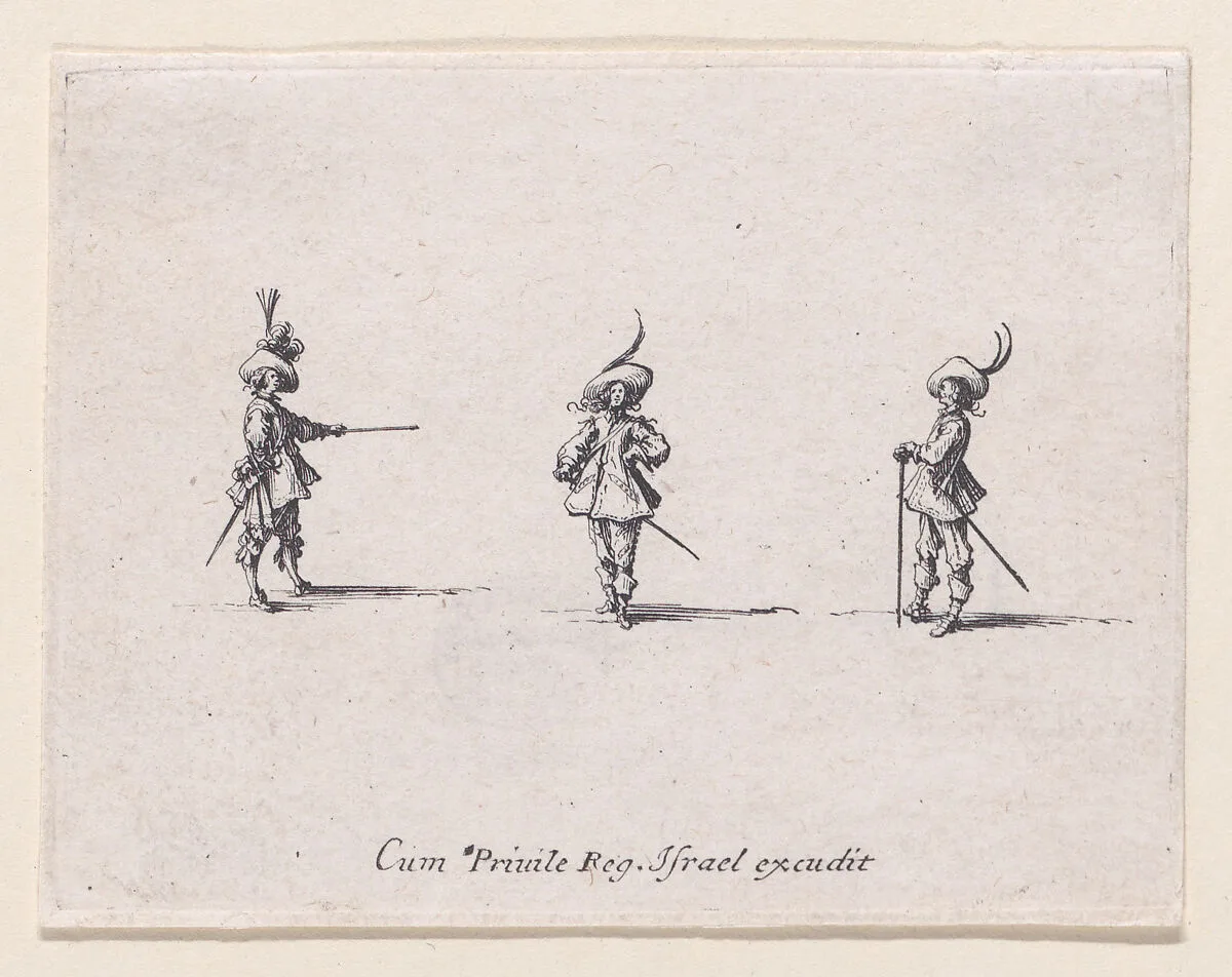 L'Ecercice Sans Armes (Unarmed Drill), from Les Exercices Militaires (The Military Exercises) — Jacques Callot|Israël Henriet