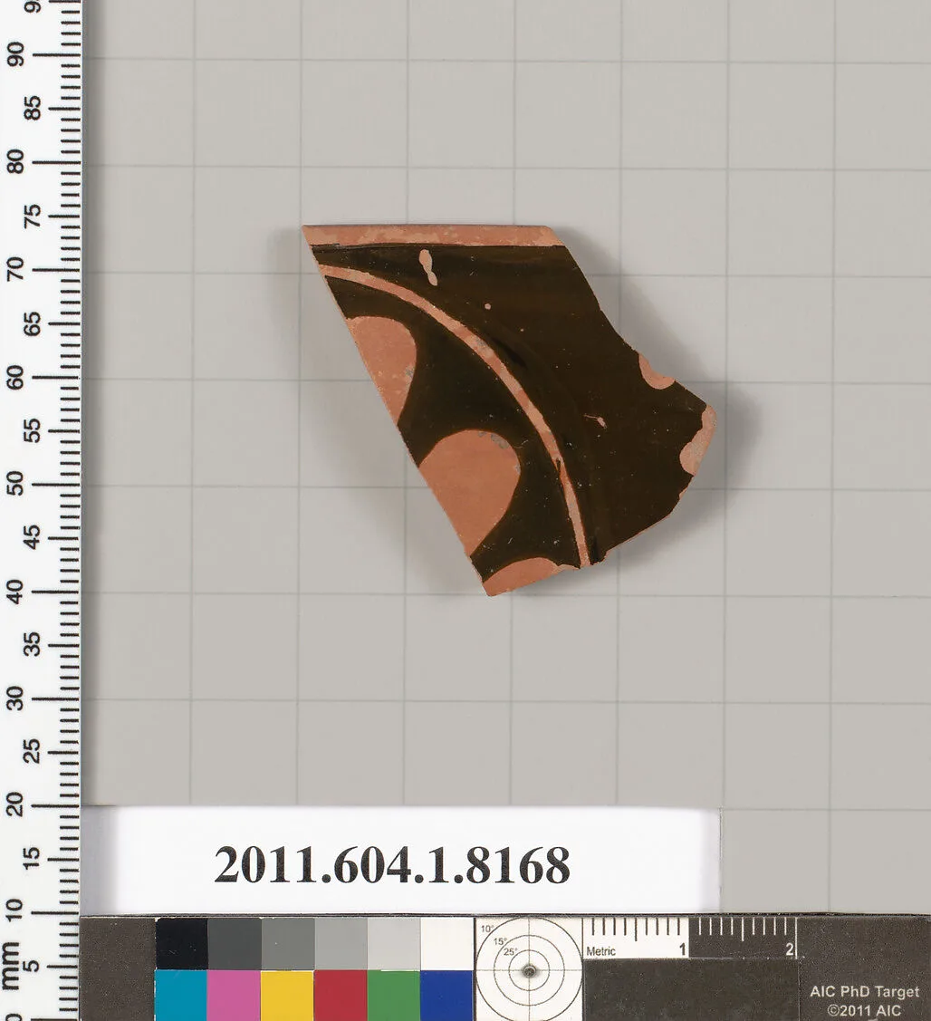 Terracotta rim fragment of a kylix (drinking cup) — Unknown