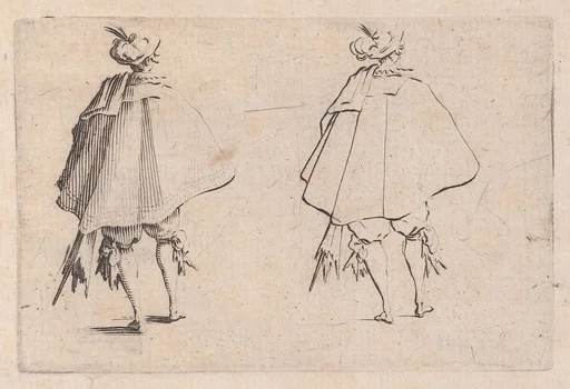 Le Gentilhomme au Grand Manteau, Vu de Dos (The Gentleman with a Large Mantle, Viewed from Behind), from Les Caprices Series B, The Nancy Set