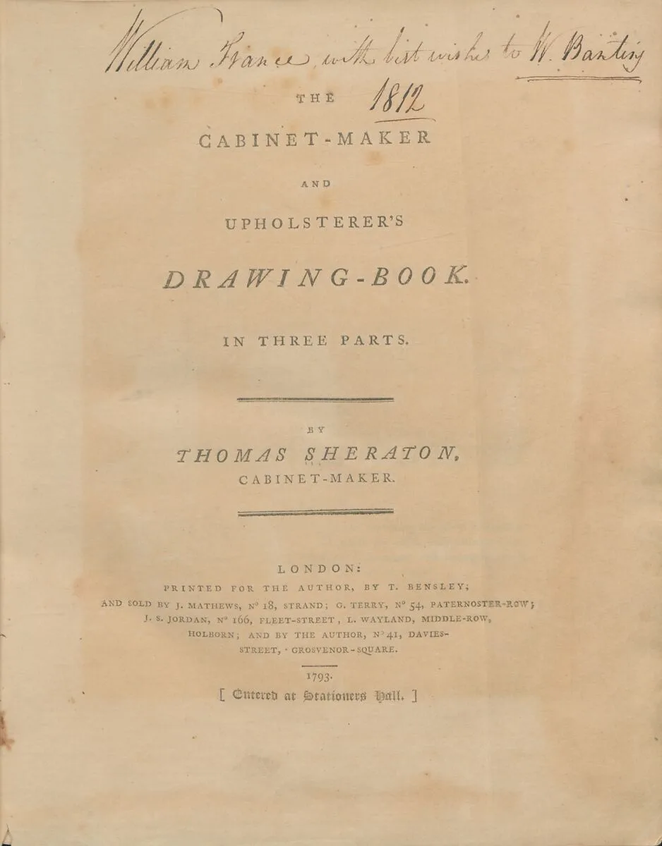 The cabinet-maker and upholsterer's drawing-book, in three parts — Thomas Sheraton|Thomas Bensley|Thomas Sheraton
