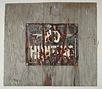 [Rusted Metal Sign: "No Hunting"]