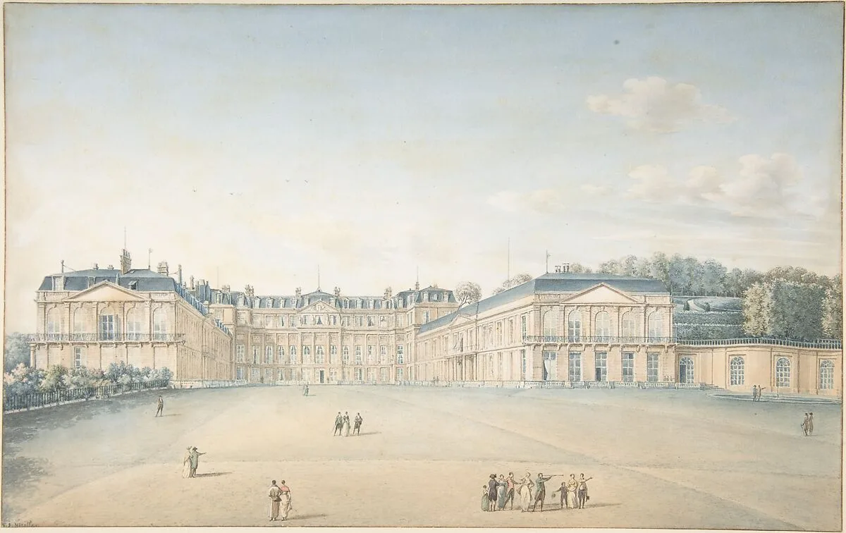 Courtyard of the Chateau de Saint-Cloud — Victor Jean Nicolle