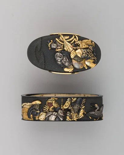 Sword-Hilt Collar and Pommel (Fuchigashira)