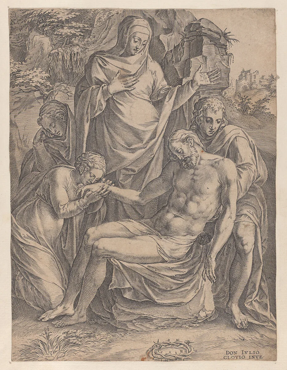 The Entombment of Christ — Cornelis Cort|Anonymous|Giulio Clovio