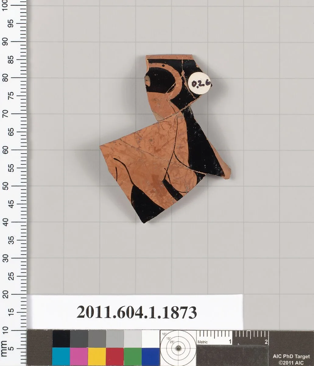 Terracotta rim fragment of a kylix (drinking cup) — Unknown