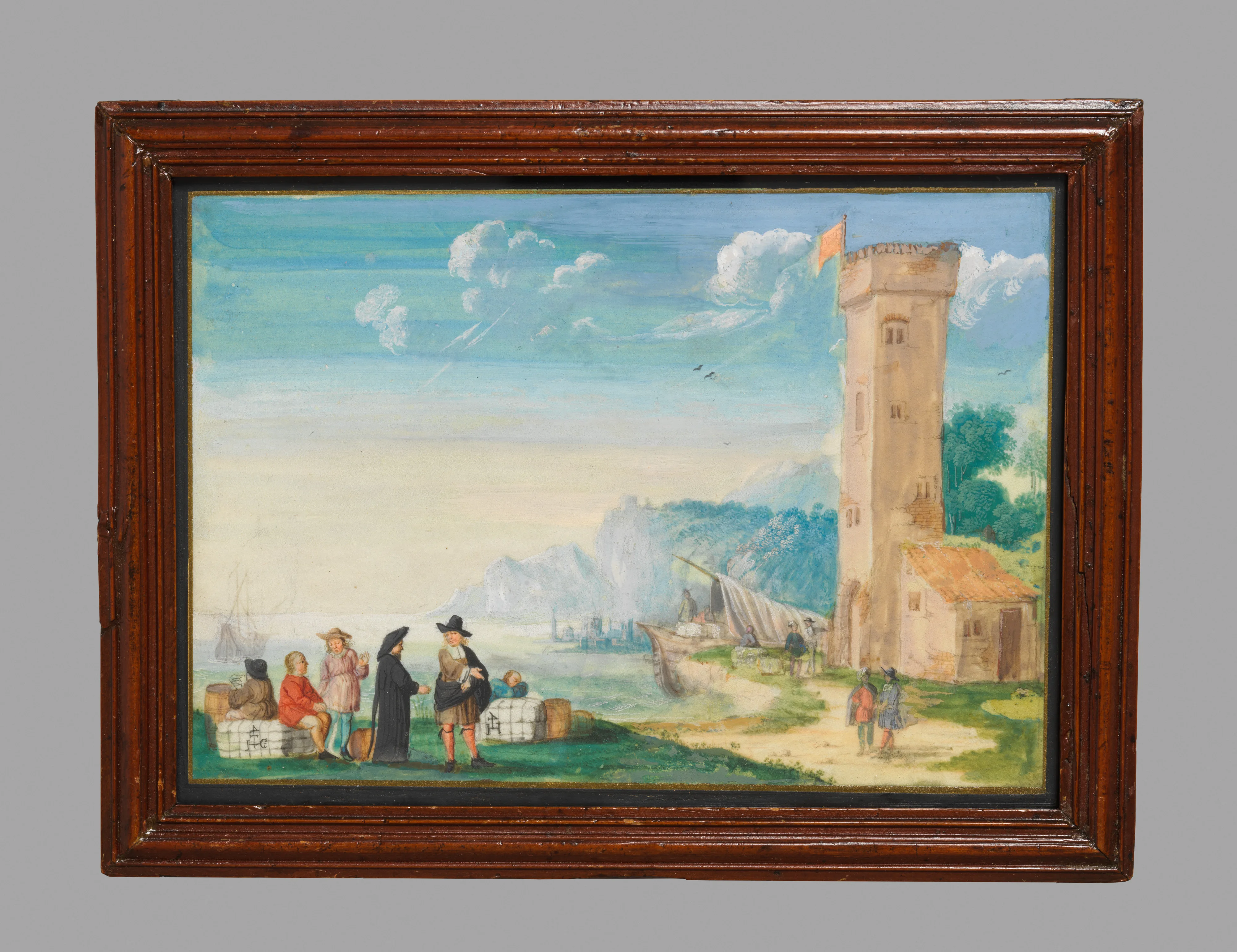 Harbor Scene — Flemish Painter