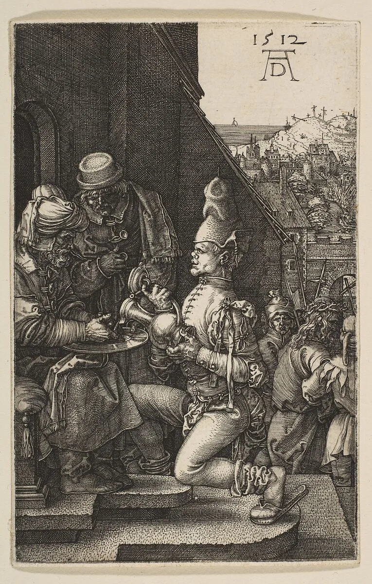 Pilate Washing His Hands, from "The Passion" — Albrecht Dürer