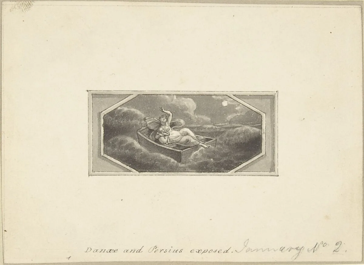Danae and Perseus Exposed — Edward Francis Burney
