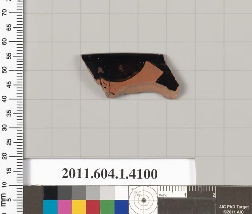 Terracotta rim fragment of a kylix (drinking cup)