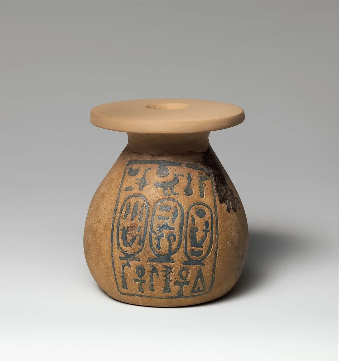 Kohl Jar Inscribed with the Names of Amenhotep III and Queen Tiye — Unknown