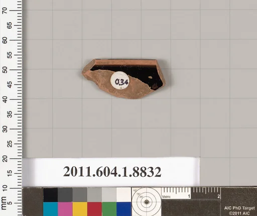 Terracotta rim fragment of a kylix (drinking cup)