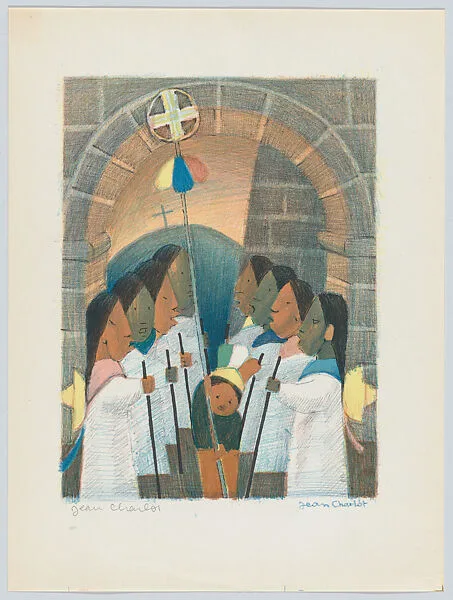 'Pastoras' (shepherds), from the Picture Book (plate 23 — Kistler (Lynton R. and/or Will A.)|Jean Charlot