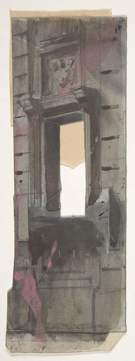 Design for a Stage Set at the Opéra, Paris — Eugène Cicéri