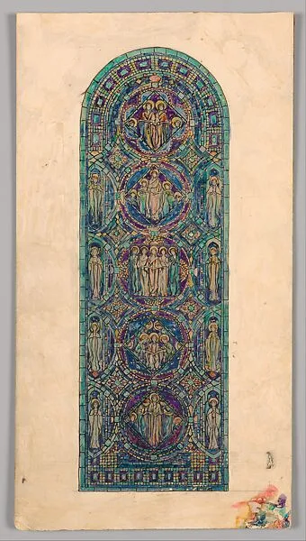 Design for "Angels of Praise" window — Louis C. Tiffany|Tiffany Glass and Decorating Company|Tiffany Glass Company