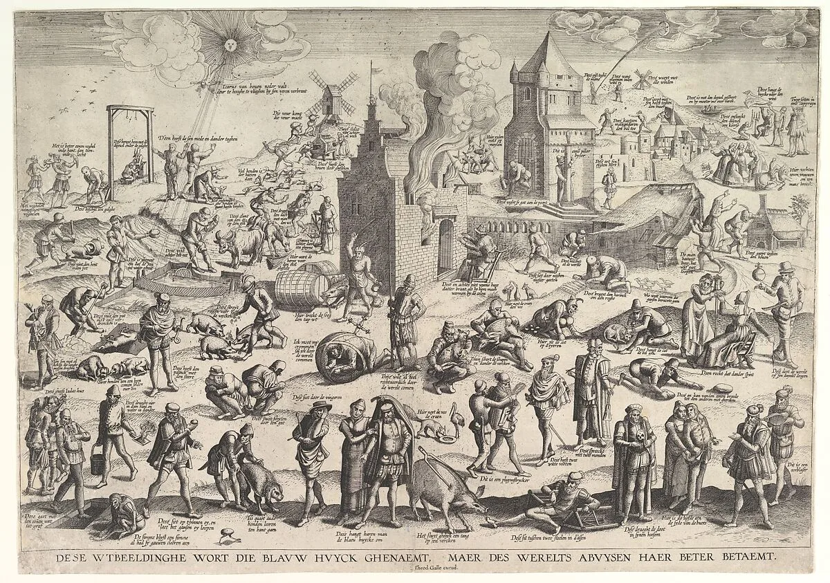 De Blauwe Huyck (The Blue Hood) — Theodoor Galle|Anonymous, Netherlandish, 16th century